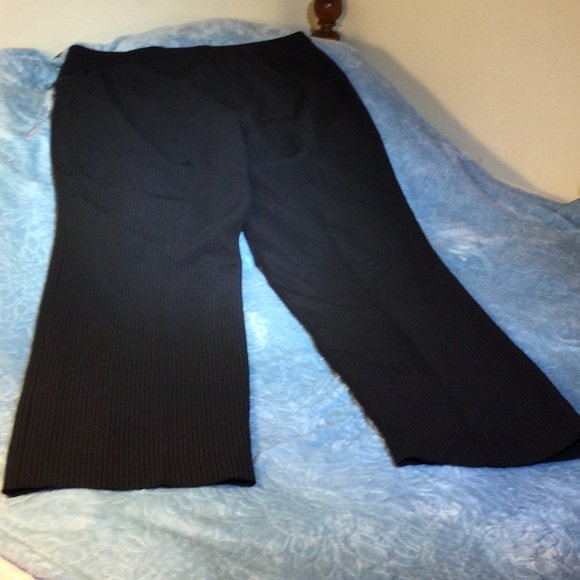Women’s Black with Pin Strip Slacks - Picture 3 of 16